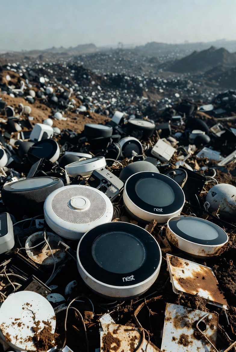 Electronic waste from obsolete smart devices